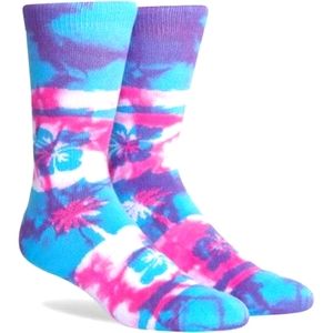 Dwyane Wade Miami Dye Scene Luau Crew Sock, Size L (6-12)